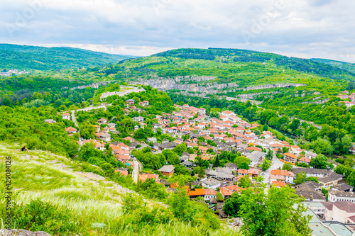 aerial view of the bulgarian city lovech photo