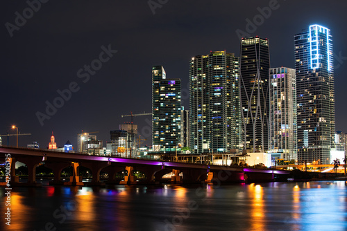 Miami, Florida, USA Skyline Panorama after sunset. © Volodymyr