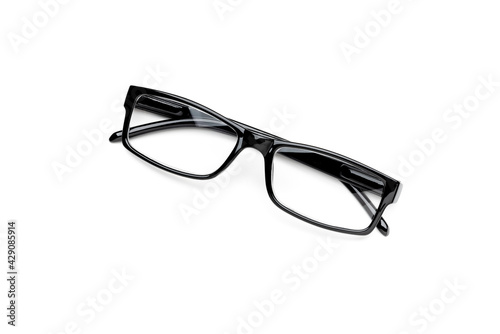 Modern spectacles, or eyeglasses, isolated on a white background
