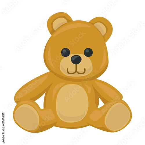 Teddy Emoji Icon Illustration. Bear Toy Vector Symbol Emoticon Design Doodle Vector.