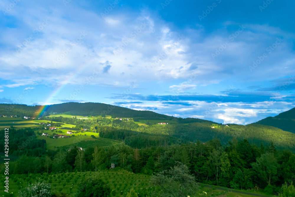 landscape with rainbow