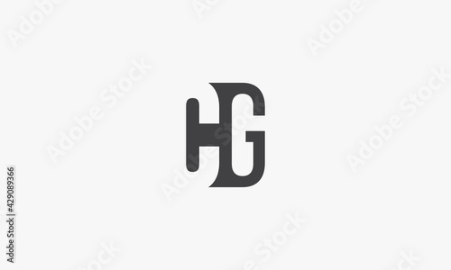CG logo letter isolated on white background.