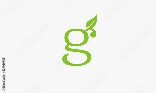 G letter nature concept design vector illustration.