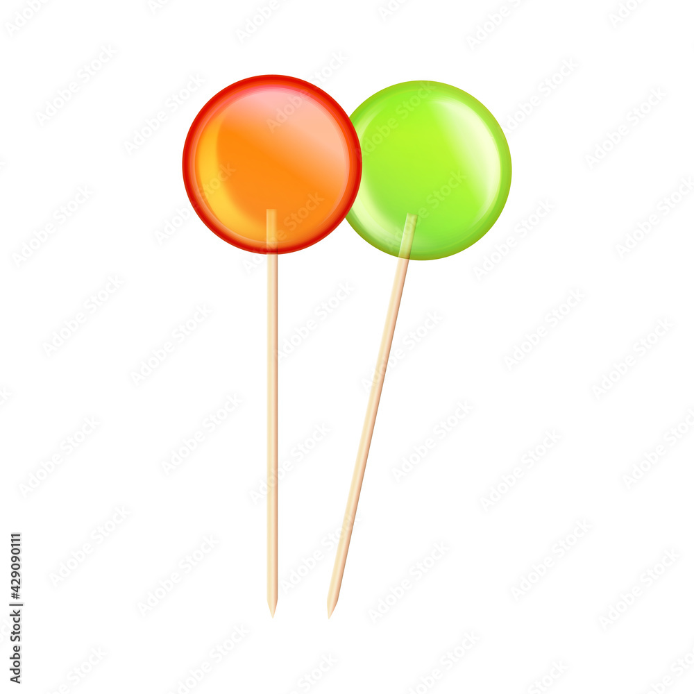 Lollipops Realistic Illustration Lollipops Realistic Illustration