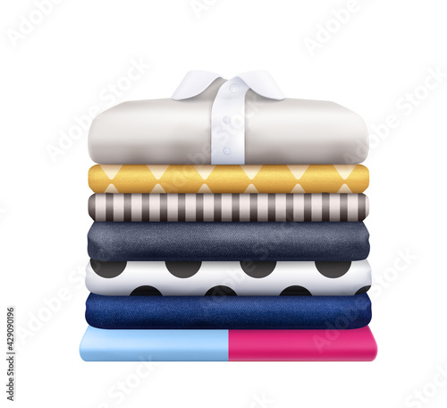 Stack Of Clothes Composition