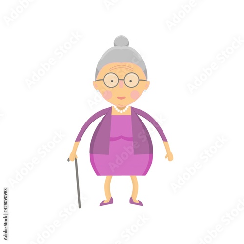 Tableau sur toile Oma Comic Cartoon
