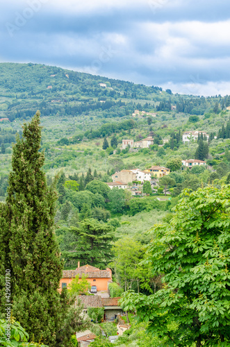 Beautiful view of Fiesole, Florence, Italy.