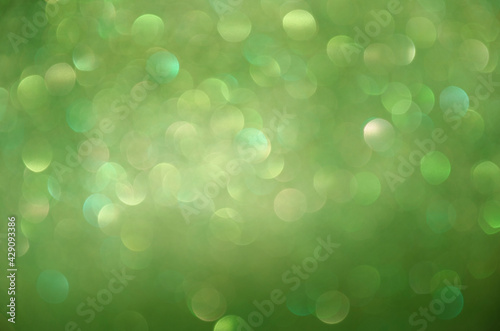  green defocused lights