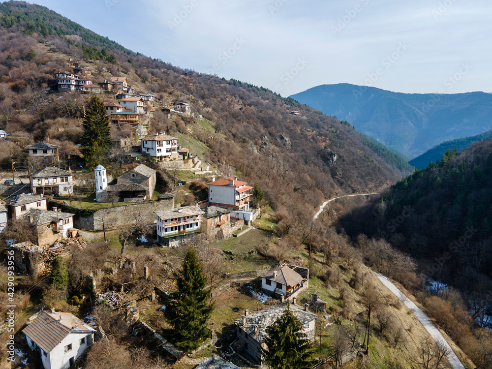Aerial view of Village of Kosovo, Bulgaria