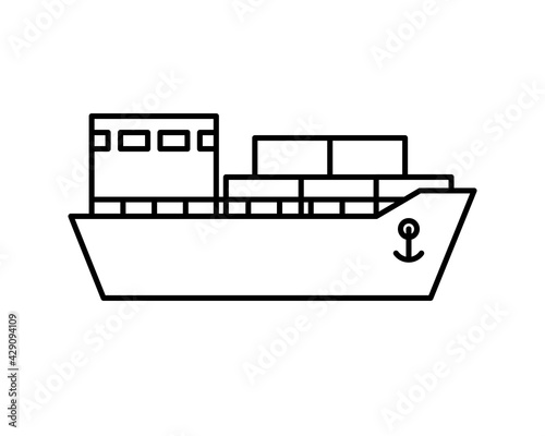 Ship icon. Cruise, tour, delivery concept, Marine boat. Transportation sign Isolated on white background. Trendy Flat style for graphic design, logo, Web site, social media, UI, mobile app, EPS10