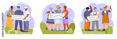 Zero Discrimination Tolerance Compositions © Macrovector