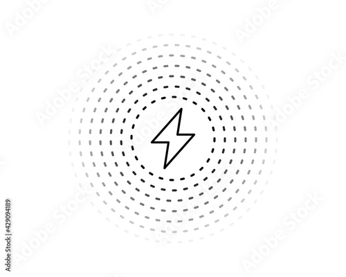 wireless charging icon. Trendy modern flat linear vector wireless charging icon on white background from thin line Artificial Intelligence, Future Technology collection, outline vector illustration