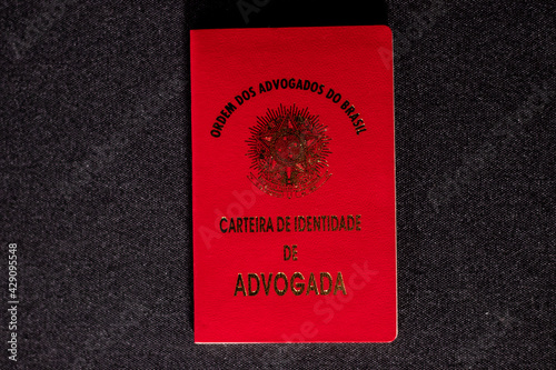 Identification document of lawyer from Brazil. OAB card (Brazilian Bar Association)