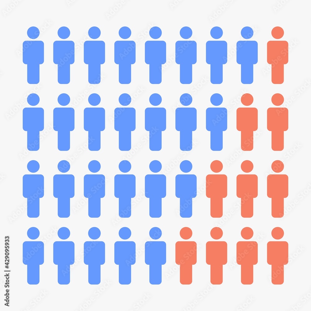 group of people illustration vector,man icon,people of different colors.