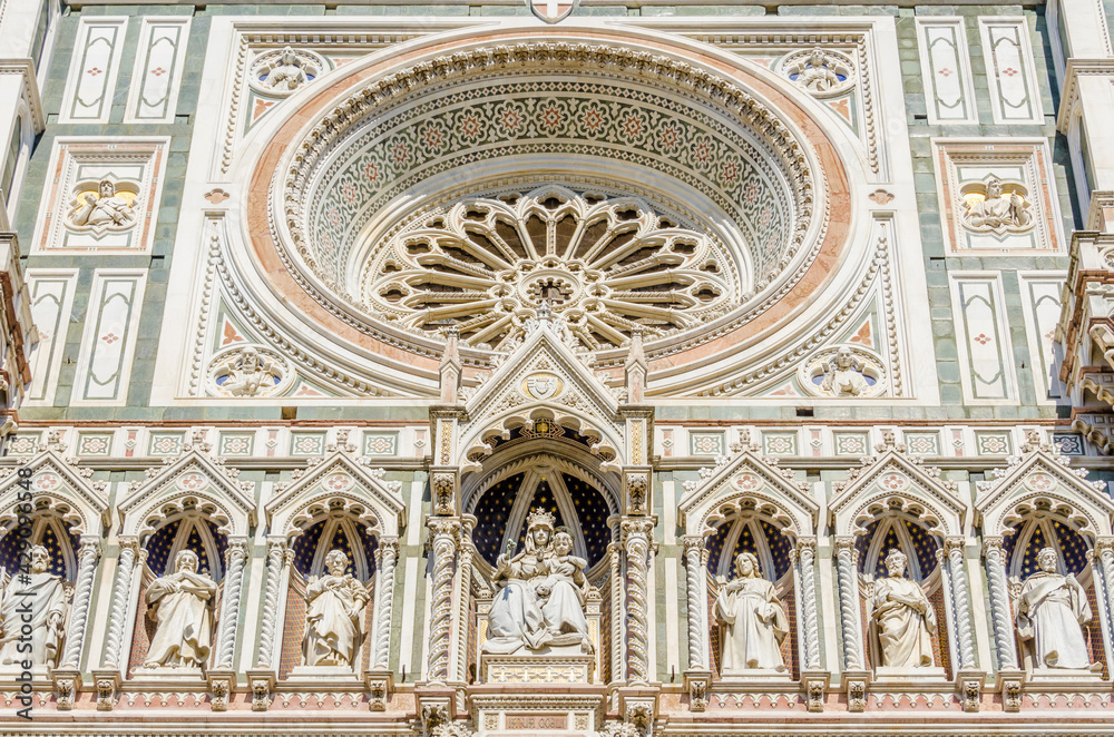 Fragment of Duomo in Florence, Italy.
