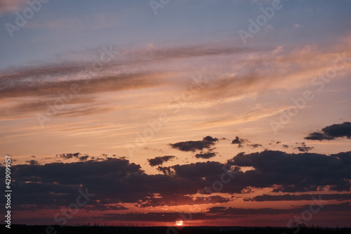 sunset in the sky