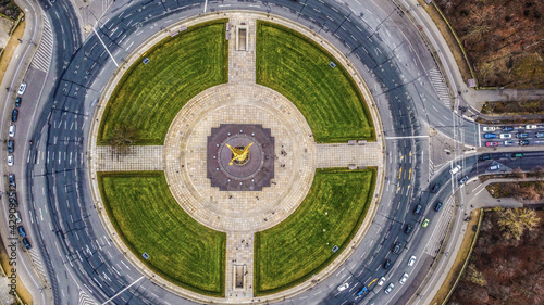Photography Aerial view of the famous Victory Column in Berlin, Germany