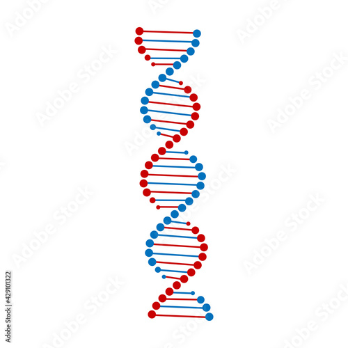Dna vector icon isolated on white background. Dna vector logo