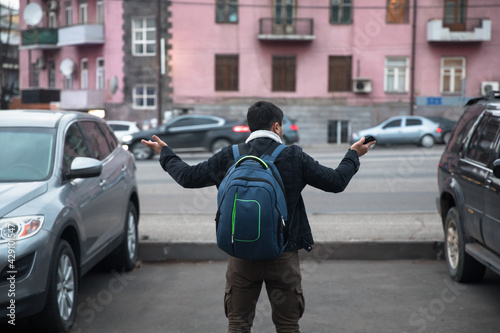 Wallpaper Mural sad man with stolen car Torontodigital.ca
