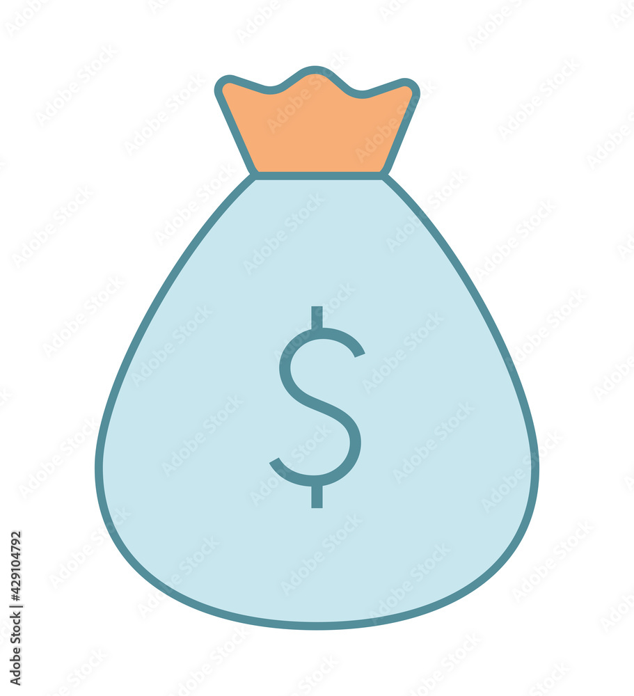 Naklejka premium blue money bag
