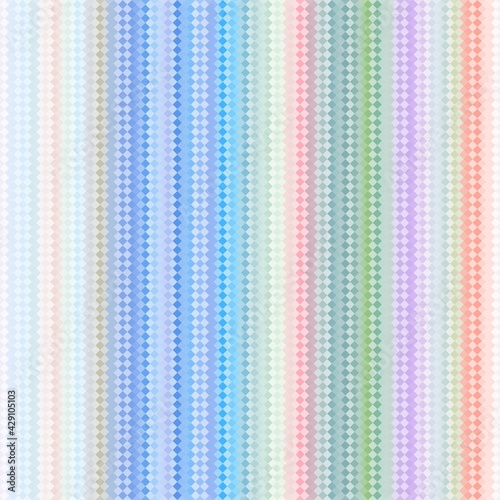 Seamless mosaic pattern with colored stripes. Vector illustration.