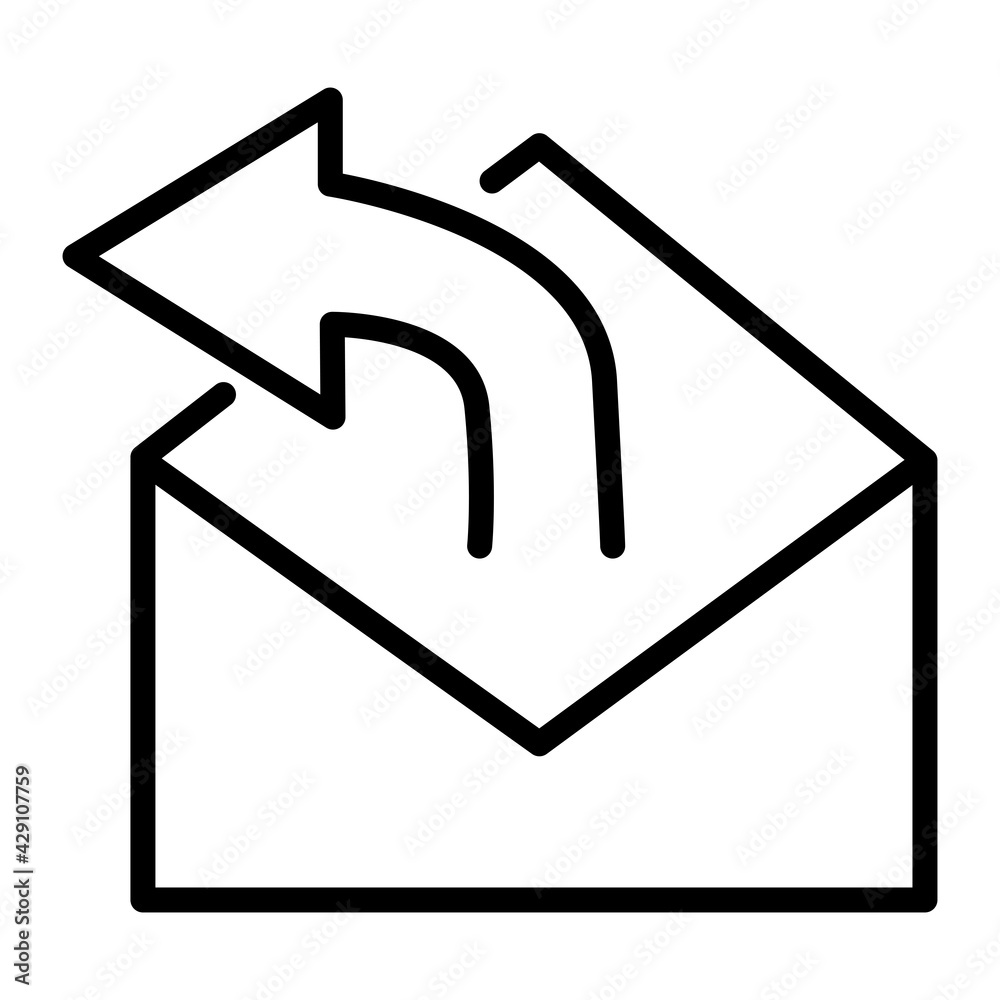 Vector graphics. SEO marketing, analytics, advertising, business icon. Linear icon, icon: email address. Linear envelope, contour arrow. Vector graphics. SEO marketing, analytics, advertising, business icon. Linear icon, icon: email address. Linear envelope, contour arrow.