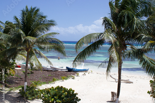 Vista paradisíaca en el caribe mexicano