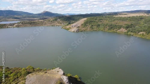 Aerial view of Pchelina Reservoir, Pernik Region, Bulgaria photo