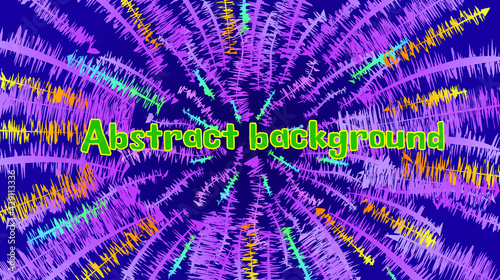 Psychedelic multi-colored abstraction in pink, yellow and turquoise. Chaotic tropical background. Abstract background with chaotic lines.
