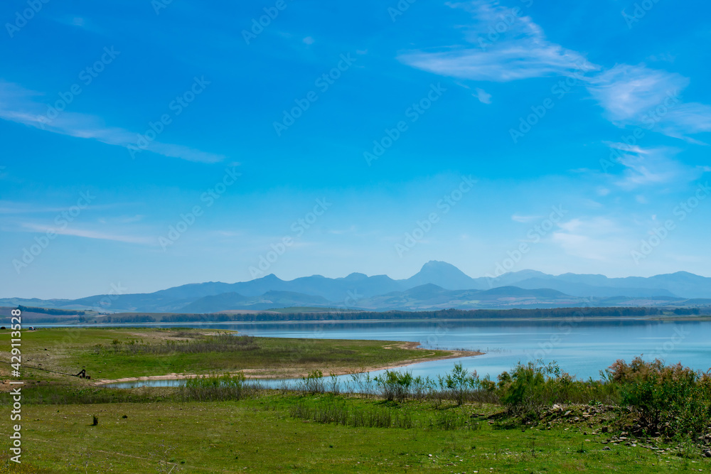 Bornos reservoir lake, Cadiz. Andalucia. España. Europa. 
