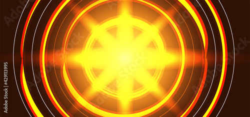 modern sun rays orange beautiful background ya banner