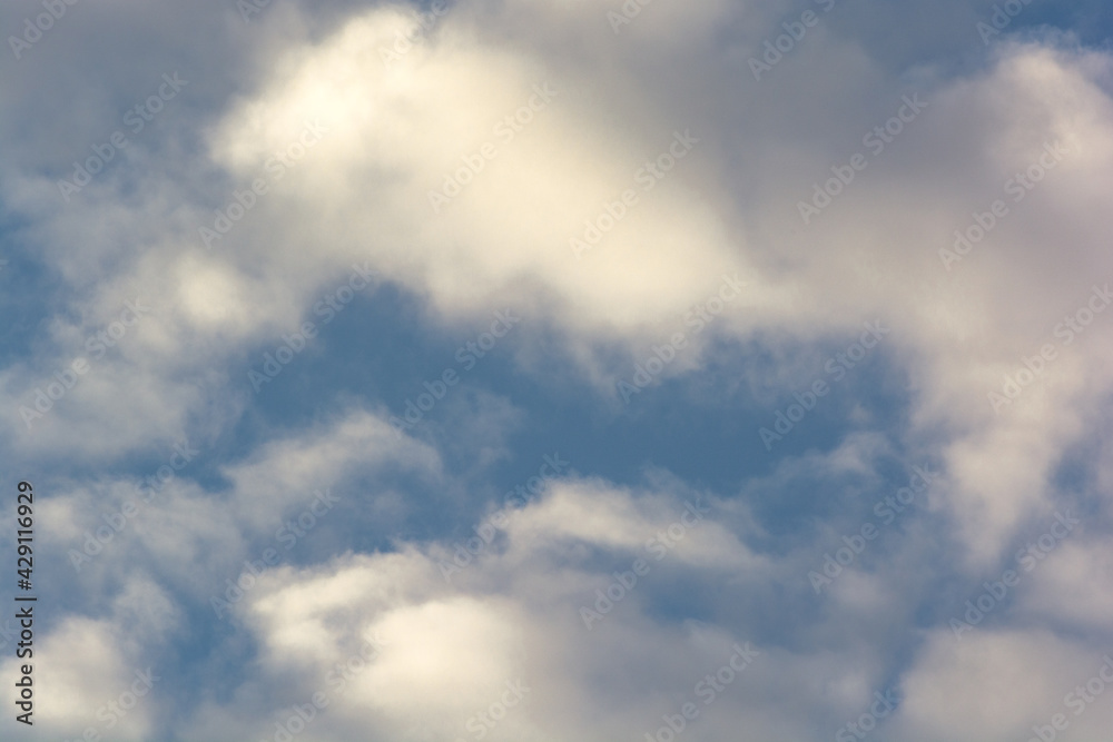 Fototapeta premium Partly cloudy weather and blue sky.