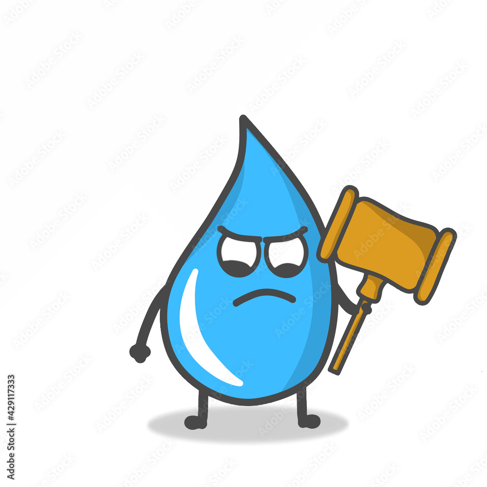 Cute Water Character Flat Cartoon Emoticon Vector Template Design Illustration Cute Water Character Flat Cartoon Emoticon Vector Template Design Illustration