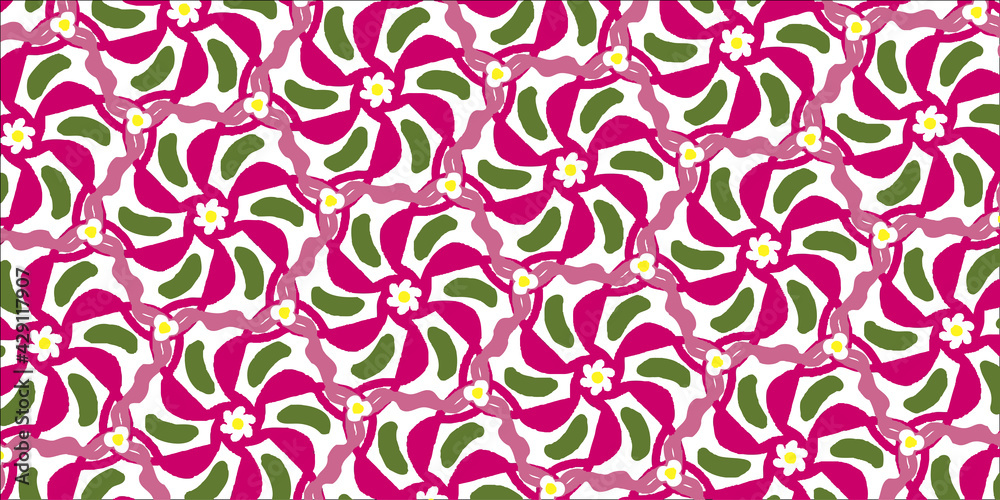 濃いピンクの花のシームレスなベクターのイラスト
濃いピンクの花のシームレスなベクターのイラスト