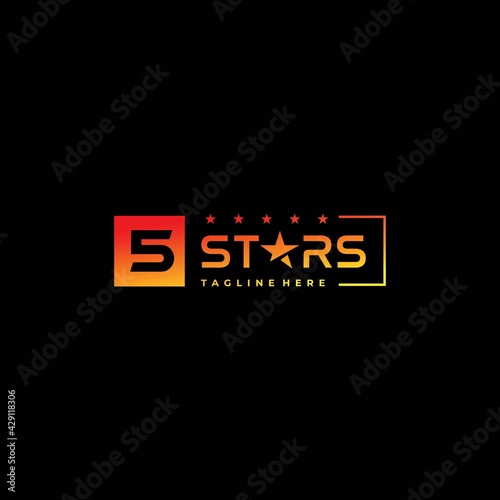 Modern, colorful and attractive 5 star logo design 1