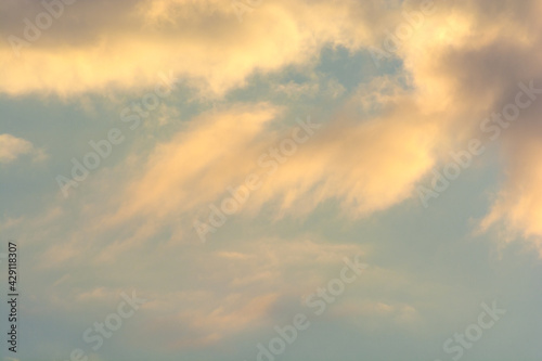 Partly cloudy weather and blue sky. 