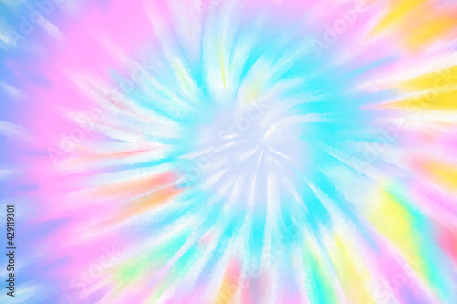 Papier peint Pastel swirl tie dye colorful background