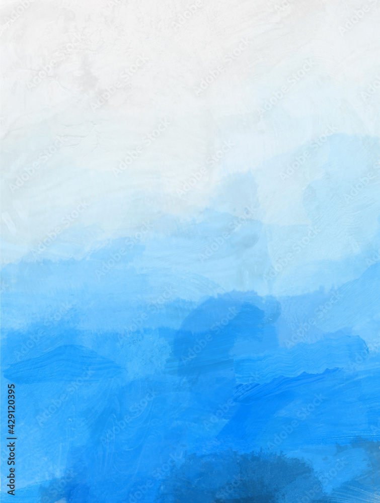 Fototapeta premium Blue sky immpressionist paint strokes abstract pattern background