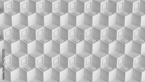 white background cube wallpaper design