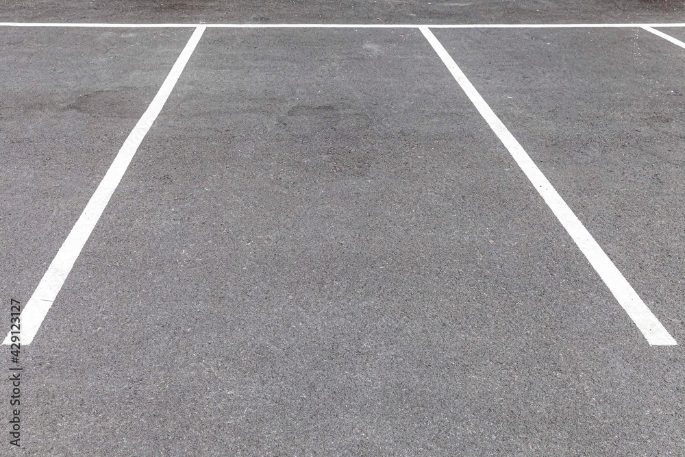 Empty outdoor car Parking Spaces at building office
