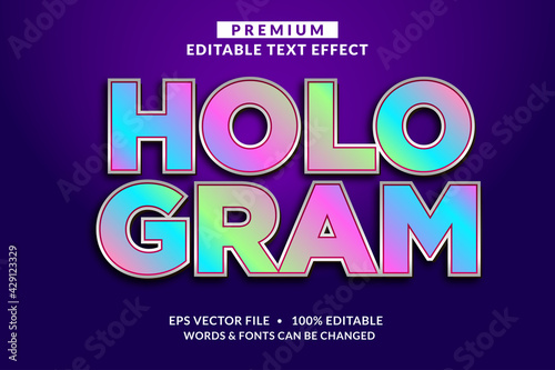 Hologram Modern Editable Text Effect Font style