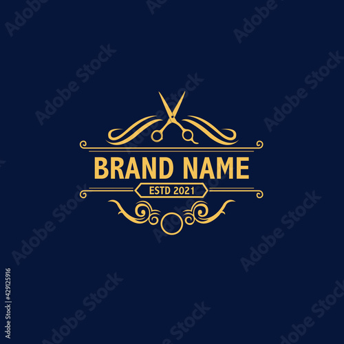 premium vintage logo for barber shop