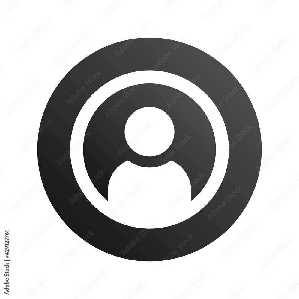 Account sign in symbol in black color. Account sign in symbol in black color.