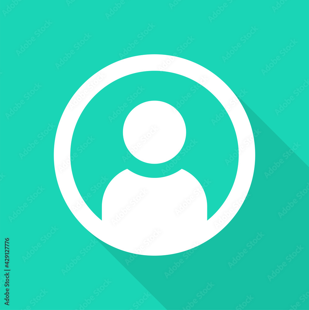 Flat design user icon vector. Flat design user icon vector.