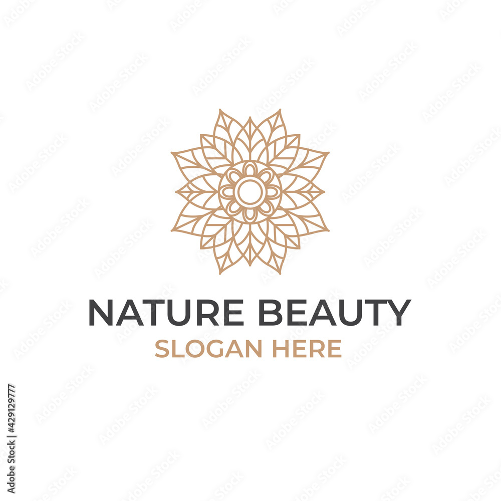 creative luxury cosmetic logo nature