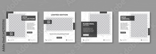 Furniture social media and instagram post template