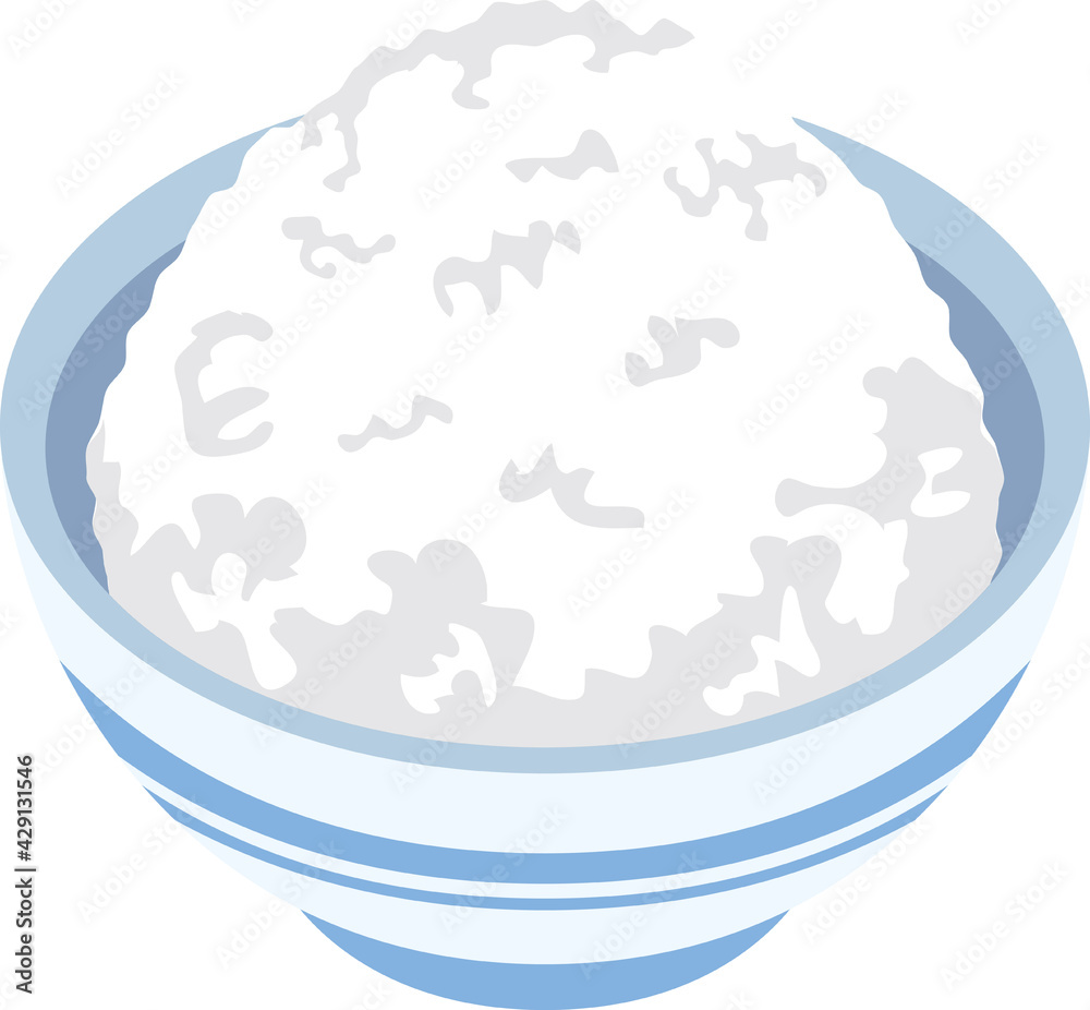 白いご飯のイメージイラスト 大盛り Stock Vector Adobe Stock