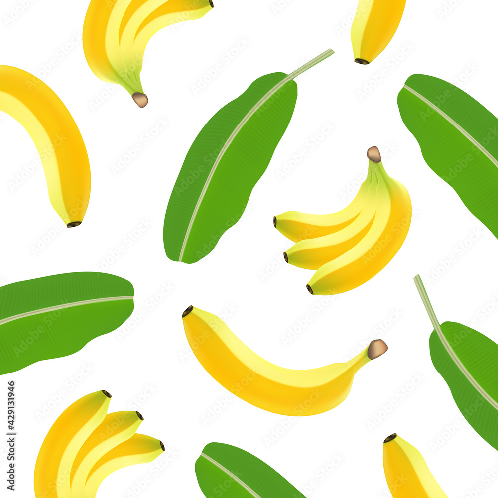 Realistic fresh Banana for good health vector illustration.