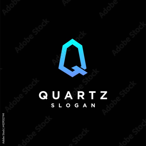 Quartz logo with letter Q concept