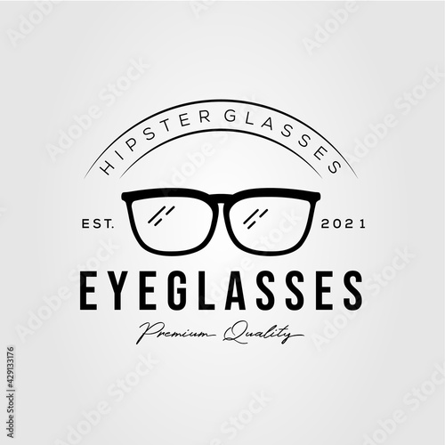 glasses logo. sunglasses, eyeglasses shop logo template vector illustration design